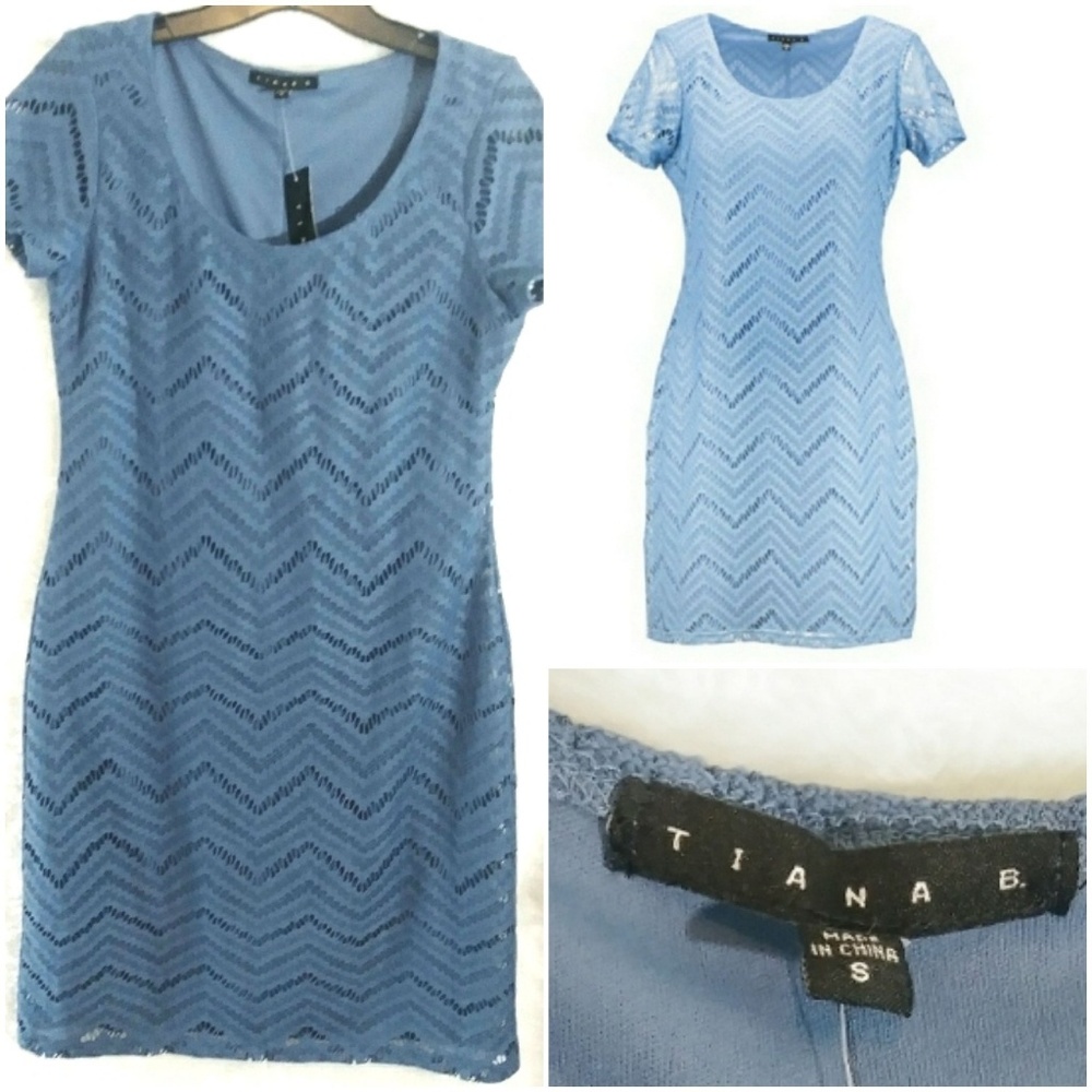 Tiana B. Lace Overlay Dress